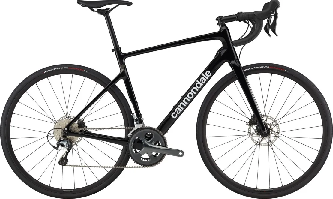 Bicicleta de carretera Cannondale negra