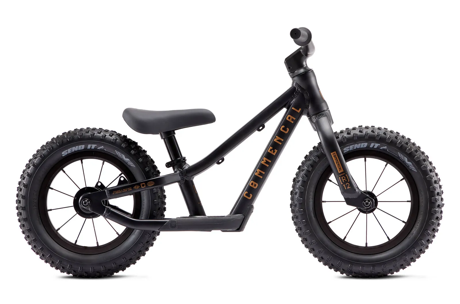 Bicicleta de equilibrio negra para niños